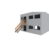 Scaffolding plank | made of wood | without variety class S10 | Dimensions: 45 x 240 mm | Length: 4500 mm